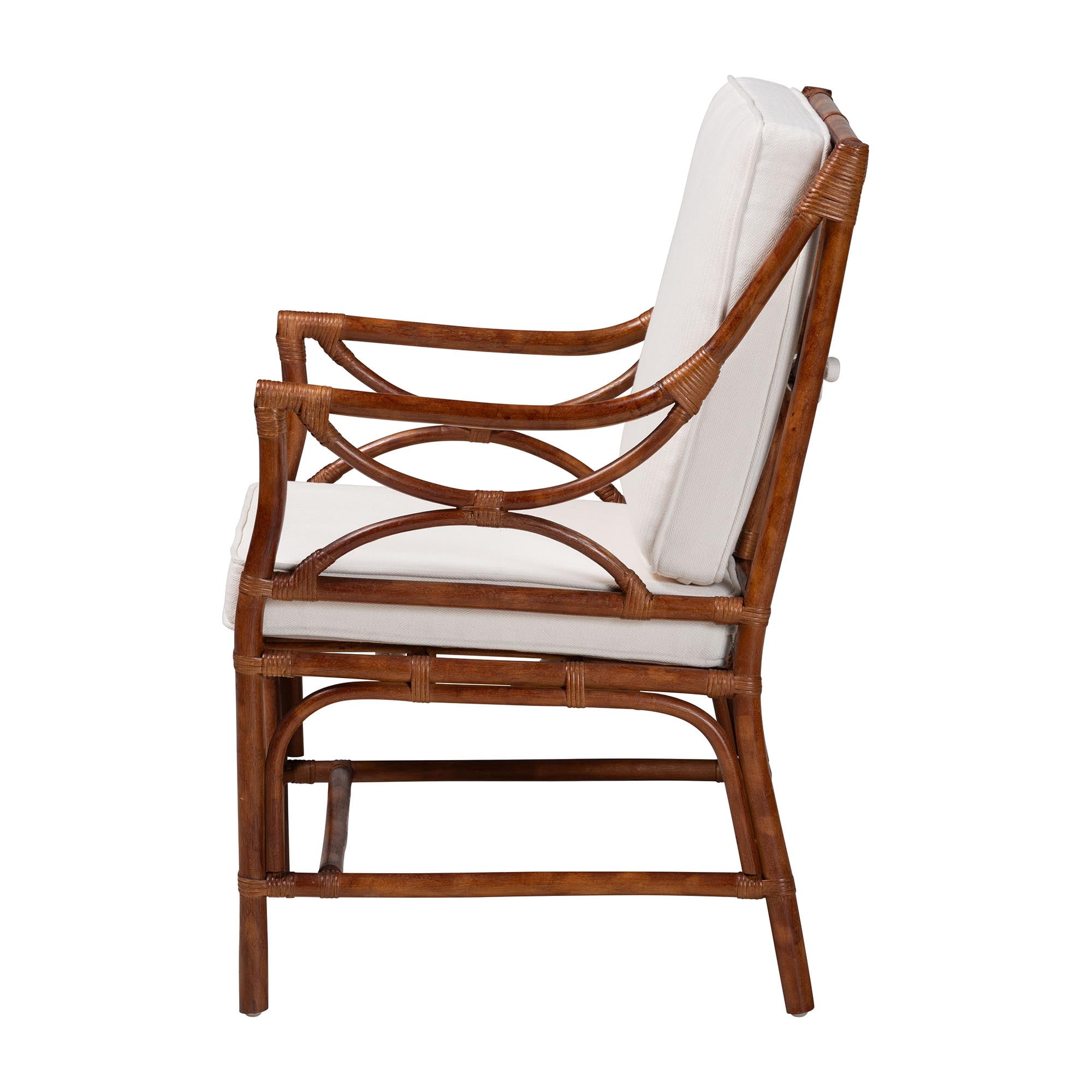 bali & pari Cleantha Boho Armchair, Marbled Tortoise Brown