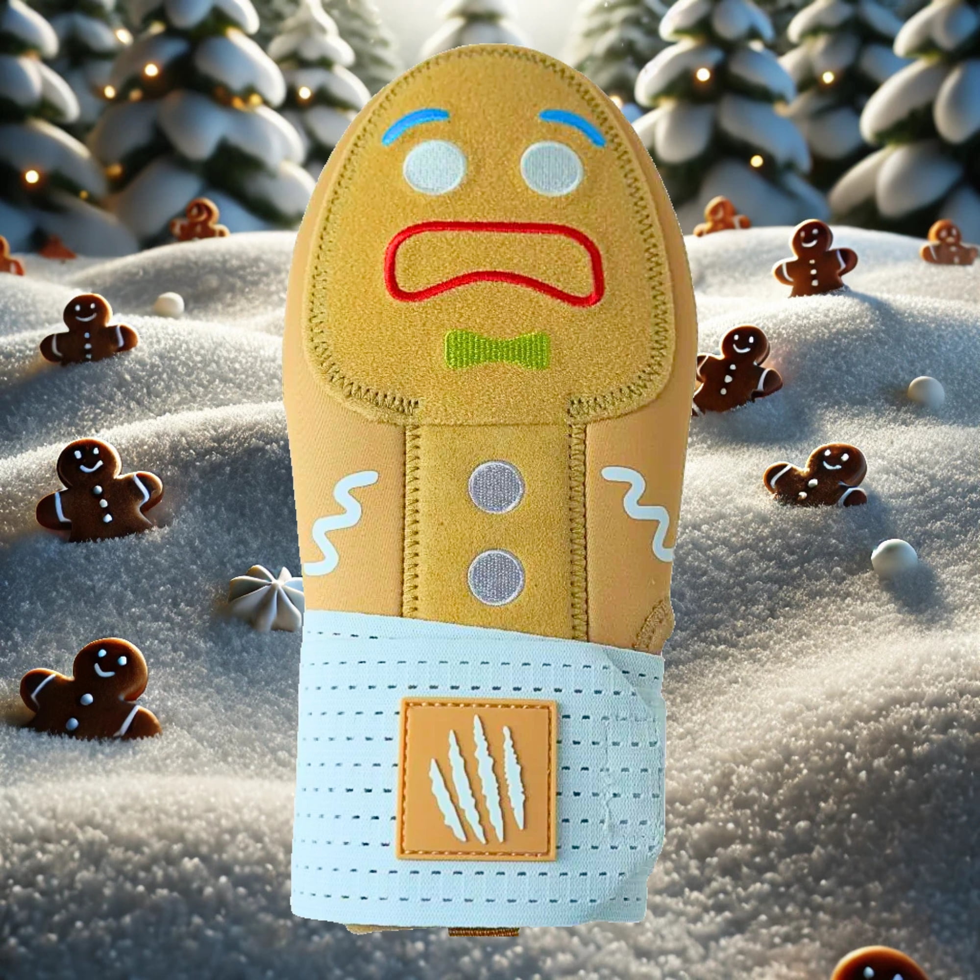 Baseball Sliding Mitt - Youth and Adult Sizes - Drippy Accessory Gingerbread Man, Ice Cream, Miami Color, Christian Cross, Left & Right Hands, Hand and Wrist Protection (Gingerbread Man, Adult)