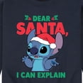 thumbnail image 3 of Lilo & Stitch - Dear Santa I Can Explain - Men's Crew Neck Fleece Pullover, 3 of 5