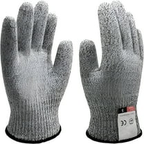 TELOLY Safety Cut Resistant Gloves, Food Grade Level 5 Protection Kitchen Glove, Cut Proof Gloves for Mandolin Slicing 1 Pair (L)