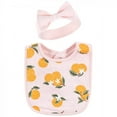 thumbnail image 4 of Hudson Baby Infant Girl Cotton Bib and Headband or Caps Set, Citrus Orange, One Size, 4 of 5