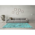 thumbnail image 3 of Ahgly Company Indoor Square Persian Light Blue Traditional Area Rugs, 7' Square, 3 of 4