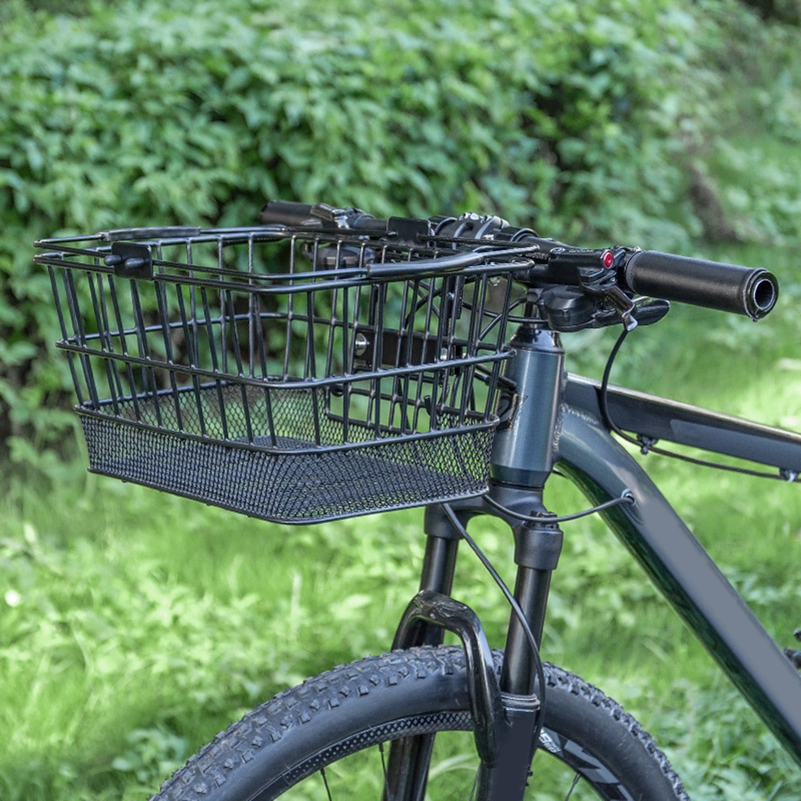Front Bikes Basket Bicycles Metal Bike Front Handlebar Baskets Cycling Basket for Electric Bike Easy Assembly