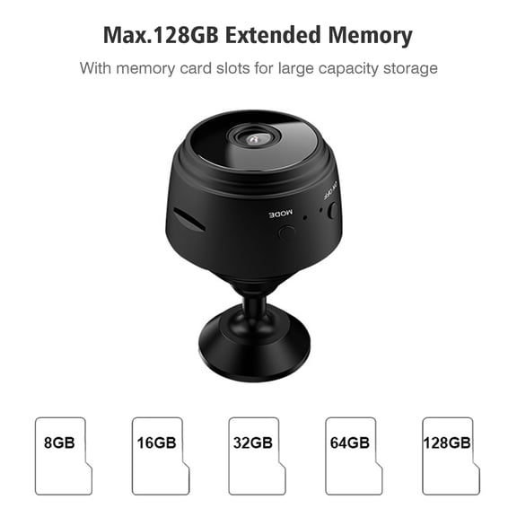 1080P WiF Camcorder Mini 1080P WiFi Mini Camera Video Cam Camcorder 150 Wide Angle Motion Detection 128GB Extended Memory 240mAh Battery for Baby Animal Monitoring Home Security