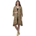 thumbnail image 2 of Moomaya Moss Georgette Printed Shrug Beach Cloth 3/4 Sleeve Cardigans For Women, 2 of 6