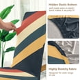 thumbnail image 5 of Yayeee 4 Pack Dining Chair Covers Stretch Parson Chairs Slipcovers Seat Protector, Beige Stripes, 5 of 6