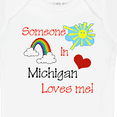 thumbnail image 4 of Inktastic Someone in Michigan Loves Me Boys or Girls Baby Bodysuit, 4 of 5