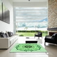 thumbnail image 6 of Ahgly Company Indoor Round Patterned Light Green Area Rugs, 5' Round, 6 of 6