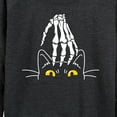 thumbnail image 3 of Instant Message - Skeleton Hand Petting Cat - Women's Lightweight French Terry Long Sleeve Shirt, 3 of 6