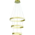 thumbnail image 3 of Vanity Art 3 Light Unique Tiered LED Chandelier Lighting | Modern Hanging Lights, Circular Ceiling Lights Fixtures for Dining Room Living Room Bed Room Kitchen SYLED1013-BD, 3 of 10