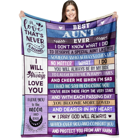 Aunt Gifts, Mothers Day Blanket Gifts for Aunt Auntie, New Aunt Gifts from Niece Nephew, Best Aunt Ever Gifts, Aunt Christmas Birthday Gifts, to My Favorite Aunt Gifts Throw Blanket