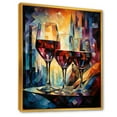 thumbnail image 2 of Designart "Reflections In Toast" Wine & Champagne Floater Framed Canvas Art Print, 2 of 5