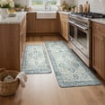 thumbnail image 3 of KUETH Kitchen Rug for Floor, Kitchen Mat Anti Fatigue, Non Slip Washable Kitchen Rug, Set of 2 Kitchen Mat 17"x47"+17"x30", Blue, 3 of 8