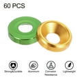 thumbnail image 3 of Uxcell 60pcs M3 Counterbore Washers, 8mm/0.31inch Anodized Aluminum Alloy, Head Gaskets for Screw RC/FPV/PC/Drone Accessories Parts, Green Gold Tone, 3 of 6