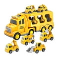 thumbnail image 1 of Camión de bomberos perfecl coche de juguete portador de energía de fricción camión de transporte vehículo de juguete con luces y sonidos para niños amarillo, 1 of 8