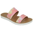 thumbnail image 1 of Soda Shoes Women Flip Flops Flat Beach Sandals Slides Double Straps OCCUPY-S Dye Pink / Yellow 7.5, 1 of 3