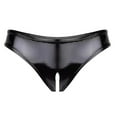 thumbnail image 1 of Lingerie Aguichant pour Femmes en Cuir PVC à Haute Brillance, Short Triangle Aguichant à Coupe Ouverte, 1 of 3
