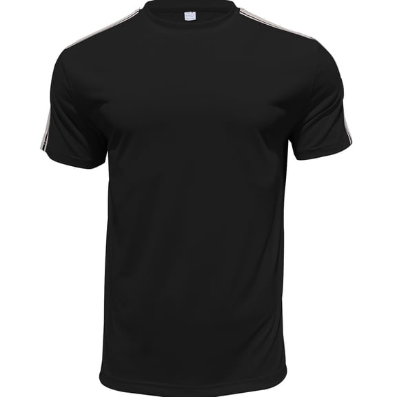 WRKEKC T-Shirts for Men Round Neck Side Stripe T Shirt Comfortable Casual Athletic Wear Lightweight Breathable Fabric for Daily Use