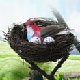 thumbnail image 3 of Dserhfy 1 Set Artificial Bird Decorative Lightweight Simulation Bird Nest Set Home Decor for Courtyard Garden, 3 of 7