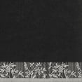 thumbnail image 2 of 4-Piece Cotton Black Wisteria Decorative Bath Towel Set by Blue Nile Mills, 2 of 3