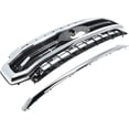 thumbnail image 2 of SHZAITOR Satin Aluminum and Black Grille Replacement for 2020-2022 Duty F-250 F-350 Ford, 2 of 6