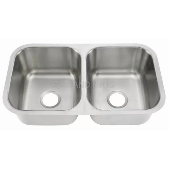 31x18inch Undermount Stainless Steel 50/50 Double Bowl Kitchen Sink, 18 Gauge (sink only)