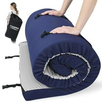 Foamma Water Resistant Rollup Memory Foam Mattress, 3" x 38" x 75" Size, Navy Polyester Cover, Foldable and Portable, Camping, RV Bunk, Truck, Outdoor Use, Made in USA