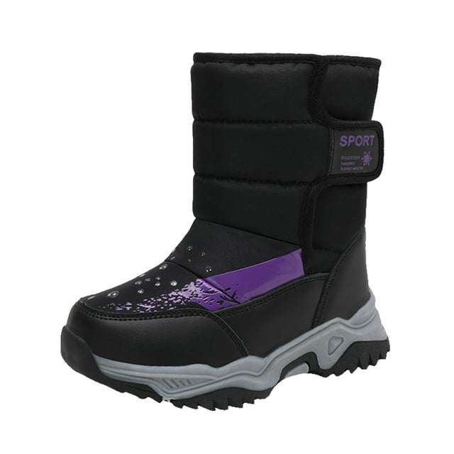 Djtdsds Children's Shoes Camouflage Snow Boots Girls Boys Outdoor Boots Waterproof Non Warm Boots Cotton Snow Boots Size:15-15.5 Years