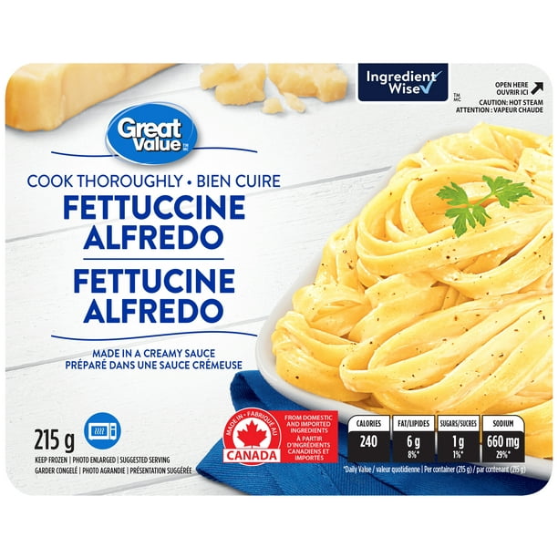Fettuccine Alfredo Frozen Meal