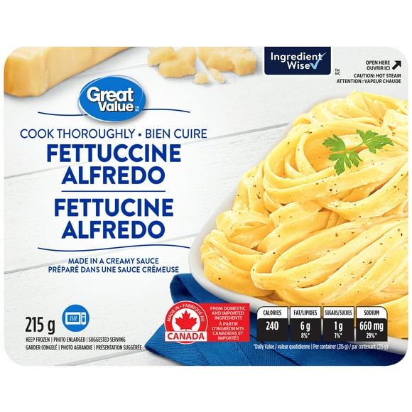 Great Value Fettuccine Alfredo, 215 g