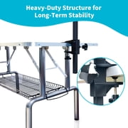 SHELANDY 46-in Pet Dog Grooming Table with Baskets | Groomer Trimming Table for Large Breeds