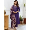 thumbnail image 3 of KLOSIA Women Embroidery Straight Kurta and Pant Set with Dupataa - Indian Ethnic Traditional Wear Kurta Set, 3 of 6