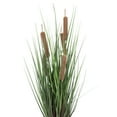 thumbnail image 2 of Vickerman 24" Artificial Potted Green Straight Grass and Cattails., 2 of 6
