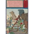 thumbnail image 3 of Tsukioka Yoshitoshi 11x14 Black Modern Framed Museum Art Print Titled - Child Calms a Horse by Covering His Head with Her Jacket (1875), 3 of 5