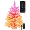 thumbnail image 1 of Mini Árbol de Navidad Inteligente Rosa Brilloso 58 cm con 100 luces LED RGB, 1 of 9