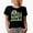 Black, variant on Distressed Mama's Lucky Charm, Retro Groovy Wavy Text St. Patrick's Day Art Merch Gift, Black T-Shirt, Medium