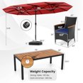 thumbnail image 3 of Costway 11 PCS Patio Wicker Dining Set with Double-Sided Outdoor Umbrella 8 Stackable Chairs, 3 of 9