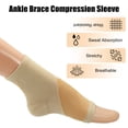 thumbnail image 5 of Unique Bargains 1 Pair Ankle Support Braces Adjustable Breathable Ankle Wrap Brace for Sports Running Beige Size XL, 5 of 6