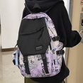 thumbnail image 2 of Mochila Retro con Graffiti para chica adolescente, impermeable, de viento, para estudiantes universitarios, bonita, de gran capacidad Fivean unisex, 2 of 2