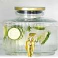 thumbnail image 4 of Extra Large Drink Dispenser Clear Glass Construction Rustproof Metal Lid, 4 of 10