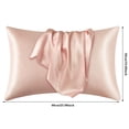 thumbnail image 3 of Oliegs Heated Blanket Pure Color Silk Like Pillowcase Envelope Pillow 2pc (50×66cm) Fabric Comfortable And Chocolate, 3 of 5