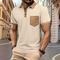 thumbnail image 2 of Ashirexll T Shirts for Man, Big and Tall Shirts for Men, Casual Summer Button Short Sleeve Turndown Collar T-Shirts with Pocket, 2 of 7