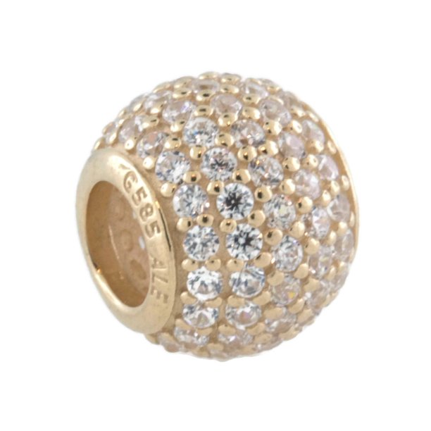 PANDORA Authentic PANDORA 14k Gold Pave Lights Charm 750819CZ