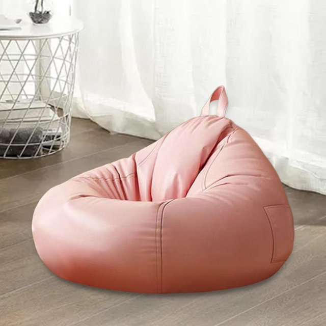 Sofá tipo puf,Bean Bag Silla Sofá Individual Transpirable Hogar Moderno,Futón Sofá Piso Silla para juegos Silla reclinable Dormitorio,Sofá cama Tatami Oficina cómoda portátil,Sofá Rosa