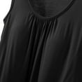thumbnail image 4 of Jjayotai Tank Top with Built In Bra for Women, Womens Tank Tops with Built in Bra, Front Pleated Yoga Workout Sleeveless Shirts, Summer Loose Fit Camisole Top Black^ L, 4 of 6