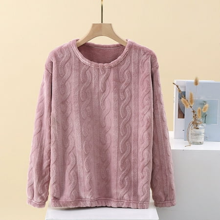 

Aueoe Bathrobe For Women Loungewear For Women Women Fashion Flannel Long Sleeve Thickened Plus Velvet Homewear Nightwear Clearance