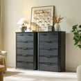 thumbnail image 3 of Chests Of Drawers, 6 Drawers Dresser for Bedroom, 45" Tall Dresser with Curved Profile Design, Wood Fluted Chest of Drawer, Modern Drawer Storage Organizer for Bedroom, Living Room, Entryway, 3 of 9