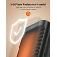 thumbnail image 4 of Space Heater, Paris Rhone 1500W Oscillating Electric Space Heater w/ Remote for Home, Black, 4 of 7