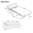 thumbnail image 2 of Miekor Furniture Twin Size Folding Ottoman Sleeper Bed with Mattress Convertible Guest Bed, White 89441, 2 of 16