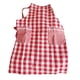 thumbnail image 4 of Delantal de chef con pechera, delantal de cocina para el hogar, para mujeres, hombres, para picnic, pintura, corte de pelo Rojo, 4 of 8